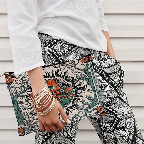 Stylish Evil Eye Pattern Cosmetic Bag Makeup Bags Cute Travel Bag Birthday Gifts Friend Gifts, Travel Essential Lightweight Make