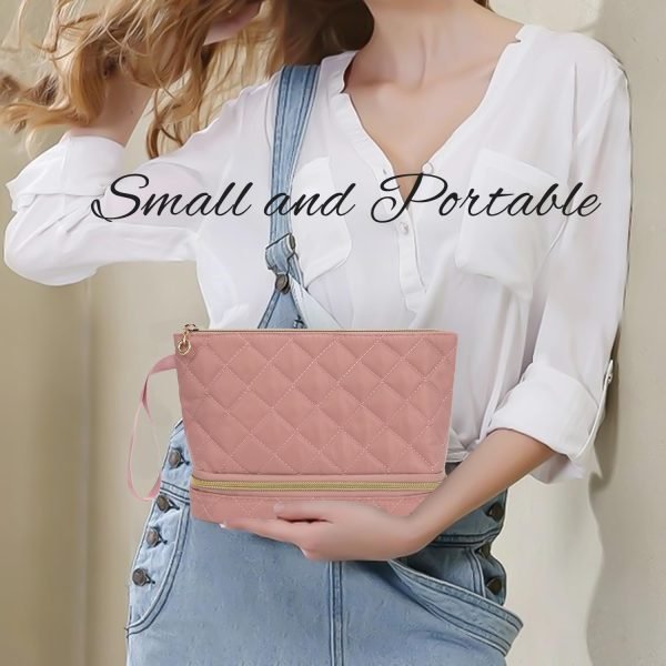 Ethereal Small Makeup Bag, Dusty Rose Cosmetic Bag