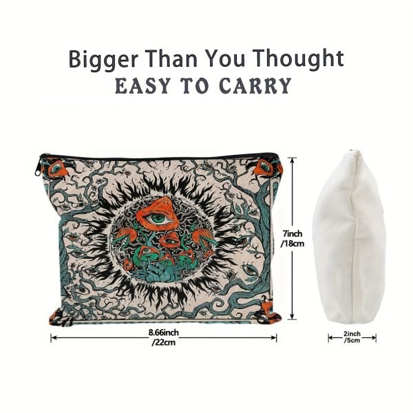 Stylish Evil Eye Pattern Cosmetic Bag Makeup Bags Cute Travel Bag Birthday Gifts Friend Gifts, Travel Essential Lightweight Make