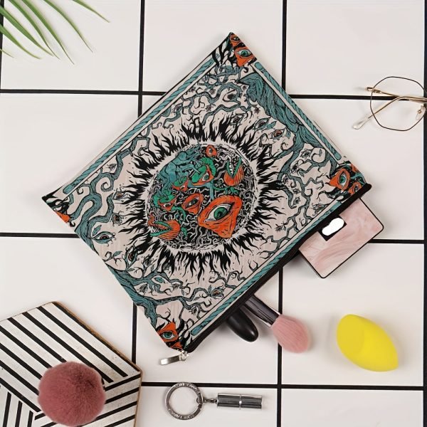 Stylish Evil Eye Pattern Cosmetic Bag Makeup Bags Cute Travel Bag Birthday Gifts Friend Gifts, Travel Essential Lightweight Make