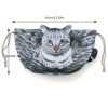 Kawaii Cat Pattern Drawstring Storage Bag, Multifunctional Makeup Storage Bag, Portable Dustproof Bag