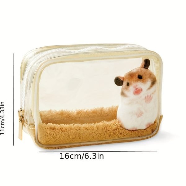 Set of 3 Cute Hamster Print PVC Cosmetic Bags for Travel and Beach, Unisex-Adult Waterproof Transparent Makeup Pouches with Creative Layering, Leakproof Toiletry Organizer Cases - Unscented, Multipack